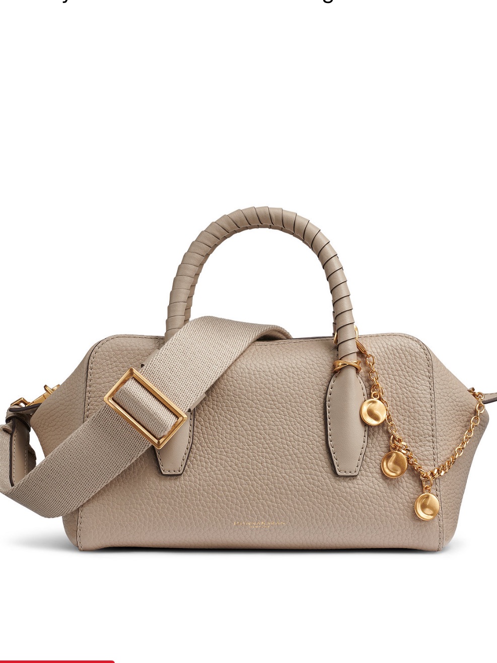 Donna Karan Chantilly Leather Mini Satchel Bag With Chain Charms